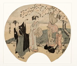 Kersenbloesems bekijken, 1794-96 door Kitagawa Utamaro